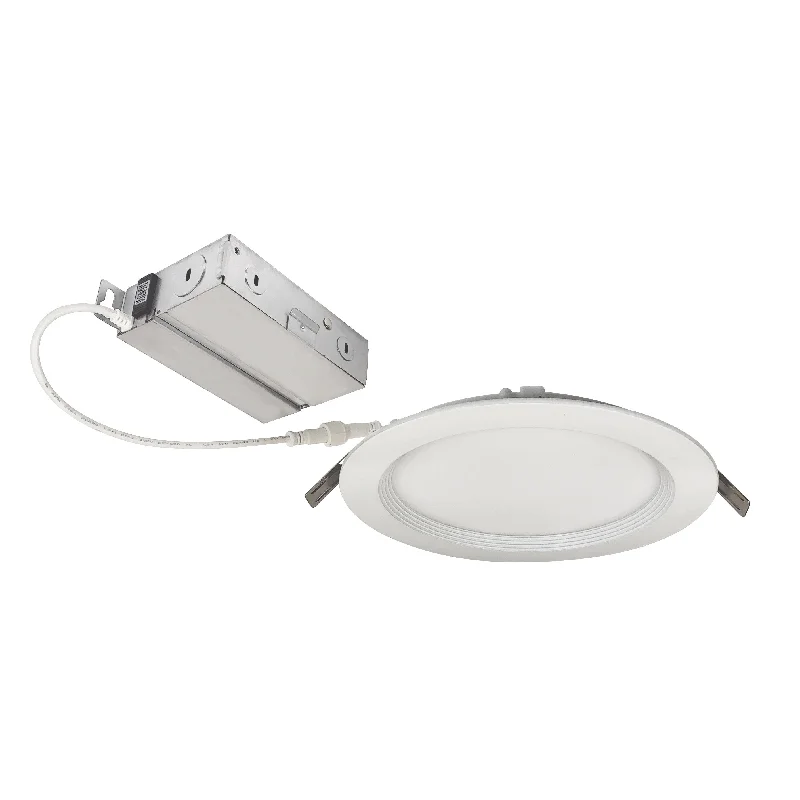 LED String Lights with Warm White GlowNora Lighting NEFLINTW-R6MPWLE4 6" FLIN Round Wafer LED Downlight With Selectable CCT , 120-277V Triac/ELV - Matte Powder White LED String Lights with Warm White GlowNora Lighting NEFLINTW-R6MPWLE4 6" FLIN Round Wafer LED Downlight With Selectable CCT , 120-277V Triac/ELV - Matte Powder White