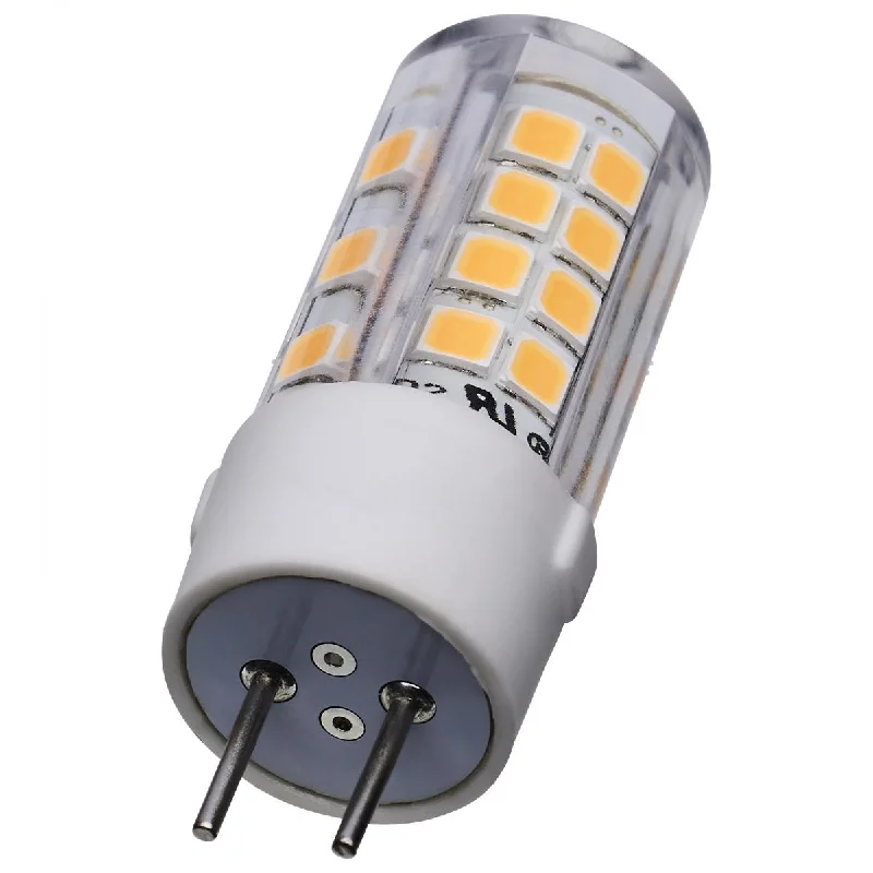 Corrosion - Resistant Industrial Lighting for Coastal FactoriesT6 Mini LED Bulb, 4.5 Watts, 430 Lumens, 3000K, GY6.35 Base, Clear Finish, 120V Corrosion - Resistant Industrial Lighting for Coastal FactoriesT6 Mini LED Bulb, 4.5 Watts, 430 Lumens, 3000K, GY6.35 Base, Clear Finish, 120V