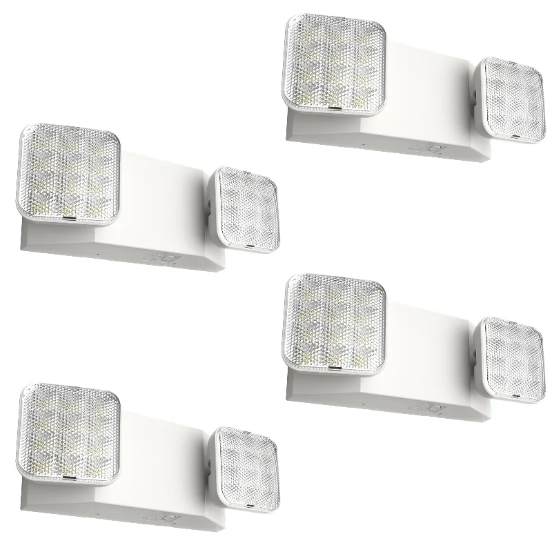Durable Industrial Lighting for Harsh Environments4/6 Pack LED Emergency Lights for Business, with Battery Backup, Two Head Adjustable LED Emergency Square Lighting, UL 924 Certified Durable Industrial Lighting for Harsh Environments4/6 Pack LED Emergency Lights for Business, with Battery Backup, Two Head Adjustable LED Emergency Square Lighting, UL 924 Certified