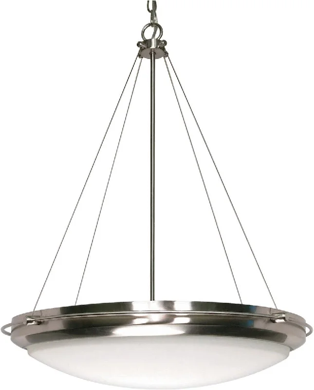 Nuvo Lighting 60-493 Polaris Collection Three Light Energy Star Efficient GU24 Hanging Pendant Chandelier in Brushed Nickel Finish Nuvo Lighting 60-493 Polaris Collection Three Light Energy Star Efficient GU24 Hanging Pendant Chandelier in Brushed Nickel Finish