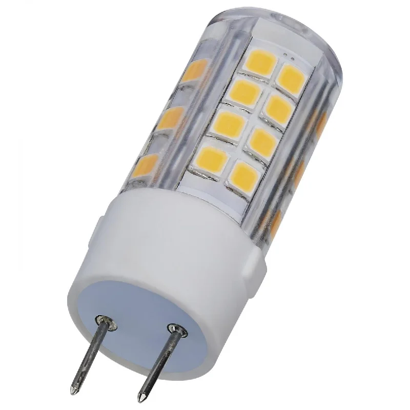 Adjustable Industrial Lighting for Flexible IlluminationT6 Mini LED Bulb, 4.5 Watts, 430 Lumens, 3000K, G8 Base, Clear Finish, 120V Adjustable Industrial Lighting for Flexible IlluminationT6 Mini LED Bulb, 4.5 Watts, 430 Lumens, 3000K, G8 Base, Clear Finish, 120V