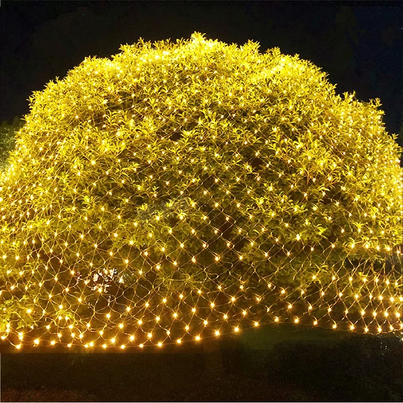 Solar - Powered String Lights for Energy - Saving Backyards360 LEDs Christmas Net Lights, 12ft x 5ft 8 Modes Low Voltage Connectable Mesh Fairy String Lights for Xmas Trees, Bushes, Wedding, Outdoor Garden Decorations Solar - Powered String Lights for Energy - Saving Backyards360 LEDs Christmas Net Lights, 12ft x 5ft 8 Modes Low Voltage Connectable Mesh Fairy String Lights for Xmas Trees, Bushes, Wedding, Outdoor Garden Decorations