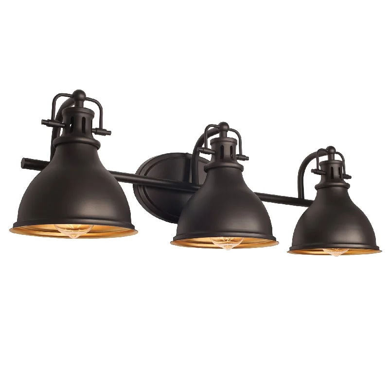Industrial Ceiling - Mounted Lighting for Assembly PlantsKira Home Beacon 26.5" 3-Light Traditional Vanity/Bathroom Light, Oil Rubbed Bronze Finish Industrial Ceiling - Mounted Lighting for Assembly PlantsKira Home Beacon 26.5" 3-Light Traditional Vanity/Bathroom Light, Oil Rubbed Bronze Finish