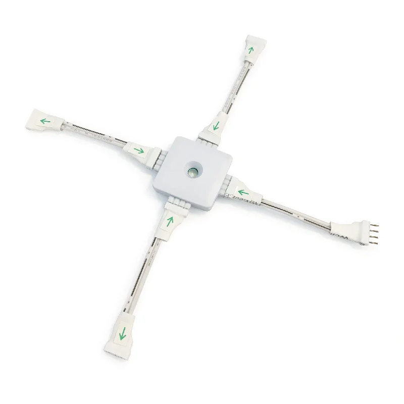 String Lights for Restaurant Outdoor SeatingNora Lighting NATL-301W "X" Splitter Cable For Standard & Side-Lit Tape Light - White String Lights for Restaurant Outdoor SeatingNora Lighting NATL-301W "X" Splitter Cable For Standard & Side-Lit Tape Light - White