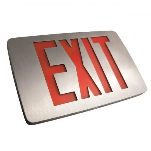 Industrial Lighting for Food Processing FactoriesLED Exit Sign Thin Die-Cast Aluminum | Single Face Industrial Lighting for Food Processing FactoriesLED Exit Sign Thin Die-Cast Aluminum | Single Face
