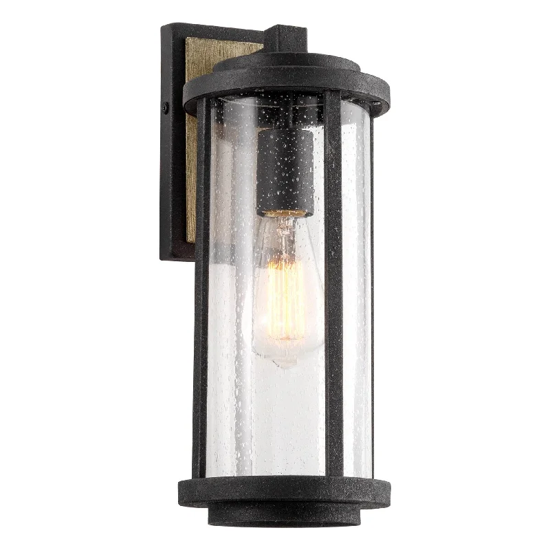 Adjustable Industrial Lighting for Flexible IlluminationKira Home Milo 15" Rustic Traditional Outdoor Weather Resistant Porch Light Wall Sconce, Waterproof + Seeded Glass Cylinder Shade, Weathered Oak Wood/Brown Wood Style + Textured Black Finish Adjustable Industrial Lighting for Flexible IlluminationKira Home Milo 15" Rustic Traditional Outdoor Weather Resistant Porch Light Wall Sconce, Waterproof + Seeded Glass Cylinder Shade, Weathered Oak Wood/Brown Wood Style + Textured Black Finish