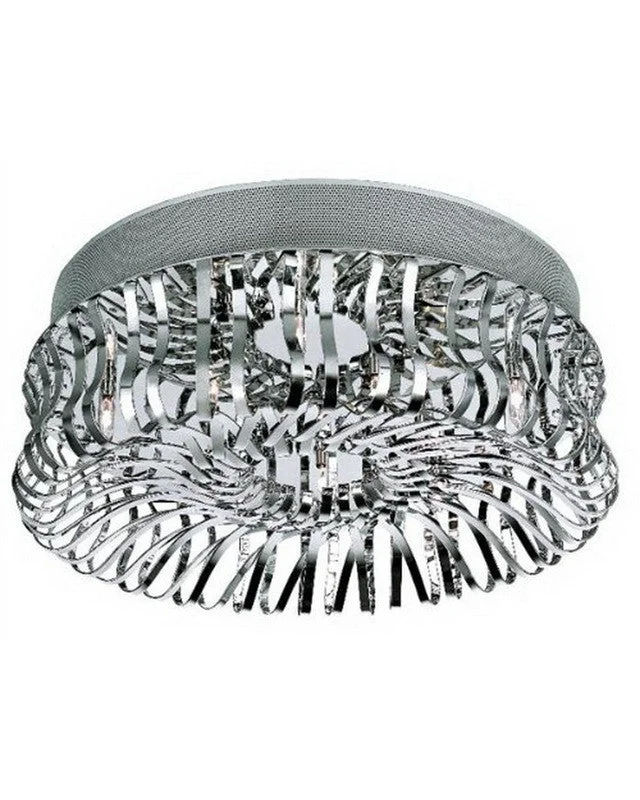 Trans Globe Lighting MDN-833 Ten Light Flush Ceiling Mount in Polished Chrome Finish Trans Globe Lighting MDN-833 Ten Light Flush Ceiling Mount in Polished Chrome Finish