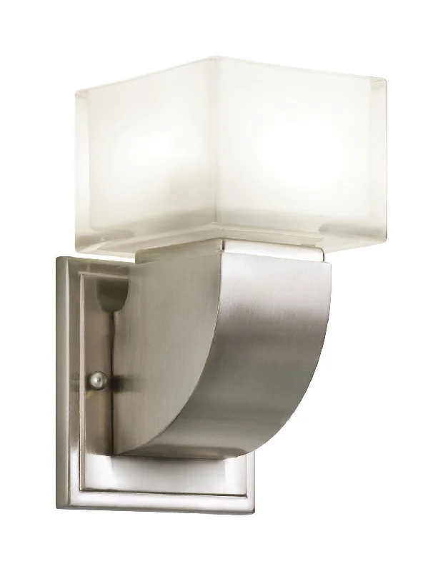 Kichler Lighting 10449 NI Islita Collection One Light GU24 Energy Efficient Fluorescent Wall Sconce in Brushed Nickel Finish Kichler Lighting 10449 NI Islita Collection One Light GU24 Energy Efficient Fluorescent Wall Sconce in Brushed Nickel Finish