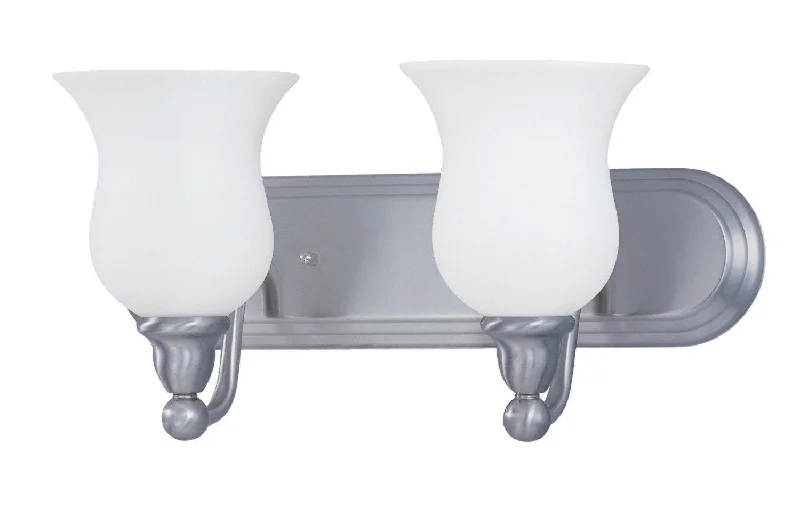Nuvo Lighting 60-2568 Glenwood Collection Two Light Energy Star Rated GU24 Fluorescent Bath Vanity Wall Mount in Brushed Nickel Finish Nuvo Lighting 60-2568 Glenwood Collection Two Light Energy Star Rated GU24 Fluorescent Bath Vanity Wall Mount in Brushed Nickel Finish