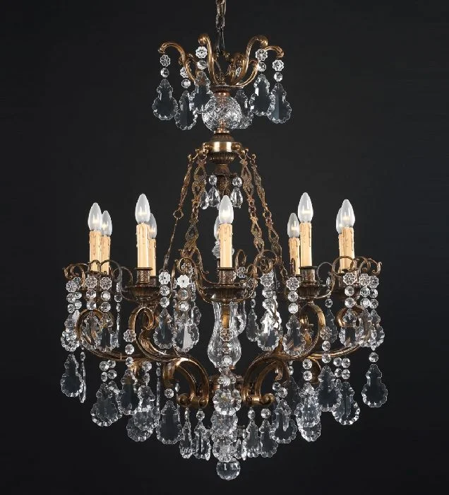 Chandeliers with Dimmable Lights for Ambiance Control10 Light Brass Chandelier With Hand Cut Bohemian Crystals Chandeliers with Dimmable Lights for Ambiance Control10 Light Brass Chandelier With Hand Cut Bohemian Crystals