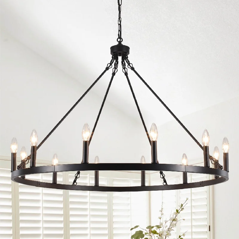Mini Chandeliers for Adding Charm to Small Spaces12-Light 37.99 in. Rustic Wagon Wheel Chandelier for Bedroom Kitchen Mini Chandeliers for Adding Charm to Small Spaces12-Light 37.99 in. Rustic Wagon Wheel Chandelier for Bedroom Kitchen