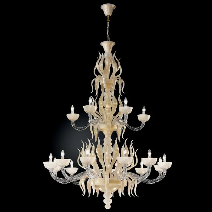 Chandeliers for Dining Rooms to Set the Mood for Meals18 Light Ivory And Raw Silk Coloured Murano Glass Stairwell Chandelier Chandeliers for Dining Rooms to Set the Mood for Meals18 Light Ivory And Raw Silk Coloured Murano Glass Stairwell Chandelier