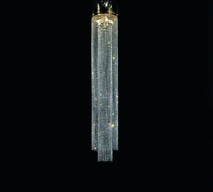 LED Chandeliers for Energy - Efficient Lighting2 Metre-Tall Gold-Plated Crystal Pendant Light From Italy LED Chandeliers for Energy - Efficient Lighting2 Metre-Tall Gold-Plated Crystal Pendant Light From Italy