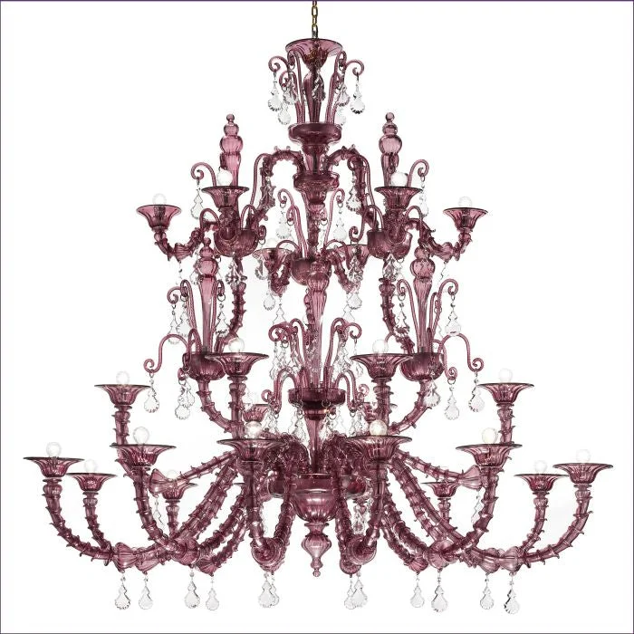 Mini Chandeliers for Adding Charm to Small Spaces24 Light Amethyst Murano Glass Rezzonico-Style Chandelier Mini Chandeliers for Adding Charm to Small Spaces24 Light Amethyst Murano Glass Rezzonico-Style Chandelier
