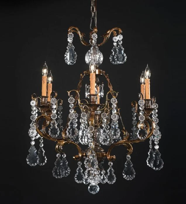 Chandeliers with Venetian Glass for a Luxurious Look6 Light Brass Chandelier With Hand Cut Bohemian Crystals Chandeliers with Venetian Glass for a Luxurious Look6 Light Brass Chandelier With Hand Cut Bohemian Crystals