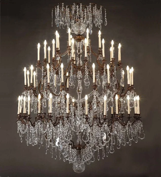 Chandeliers with Pendant Lights for a Stylish Look64 Light Brass Hotel Chandelier