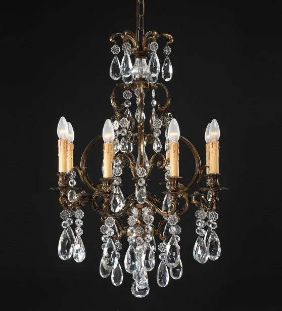 Chandeliers with Metal Frames in Silver Finish8 Arm Oxidized Brass & Bohemian Crystal Chandelier Chandeliers with Metal Frames in Silver Finish8 Arm Oxidized Brass & Bohemian Crystal Chandelier