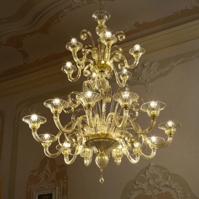 Chandeliers with Frosted Glass for a Softer Light DiffusionAmber, Turquoise Or Clear Murano Chandelier In 5 Sizes Chandeliers with Frosted Glass for a Softer Light DiffusionAmber, Turquoise Or Clear Murano Chandelier In 5 Sizes