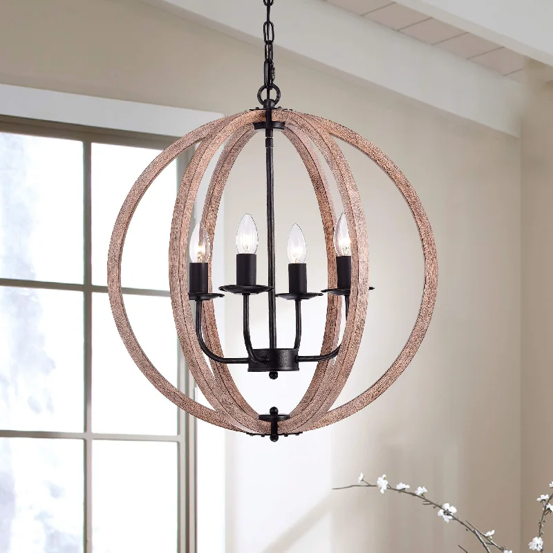 Chandeliers with Adjustable Height for Custom InstallationBenita Antique Black Natural Wood Orb Chandelier Chandeliers with Adjustable Height for Custom InstallationBenita Antique Black Natural Wood Orb Chandelier