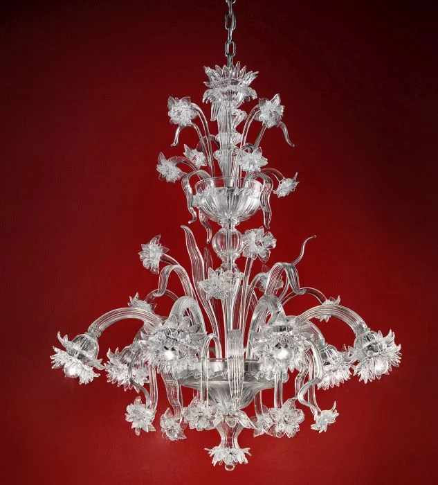 Large Chandeliers for Grand Halls and FoyersClear Murano Cristallo Glass Chandelier In 9 Sizes Large Chandeliers for Grand Halls and FoyersClear Murano Cristallo Glass Chandelier In 9 Sizes