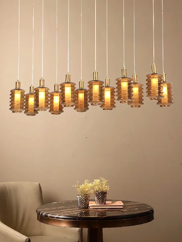 Chandeliers with Metal Frames in Black FinishElise 12-Lamp Chandelier