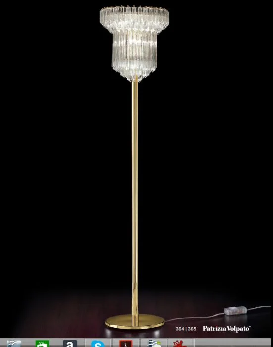 Chandeliers with Colored Glass for a Splash of ColorFloor Light With Four-Sided Murano Glass Prisms Chandeliers with Colored Glass for a Splash of ColorFloor Light With Four-Sided Murano Glass Prisms