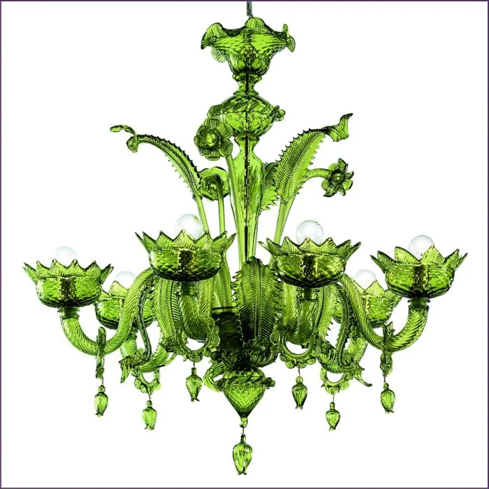 Chandeliers for Living Rooms to Create a Focal PointCustom Green Murano Glass Chandelier