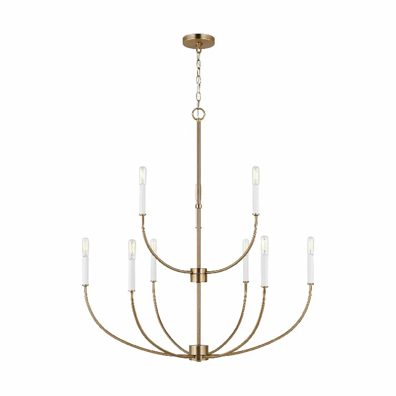 Chandeliers with Metal Frames in Silver FinishGreenwich 2 Tier Chandelier