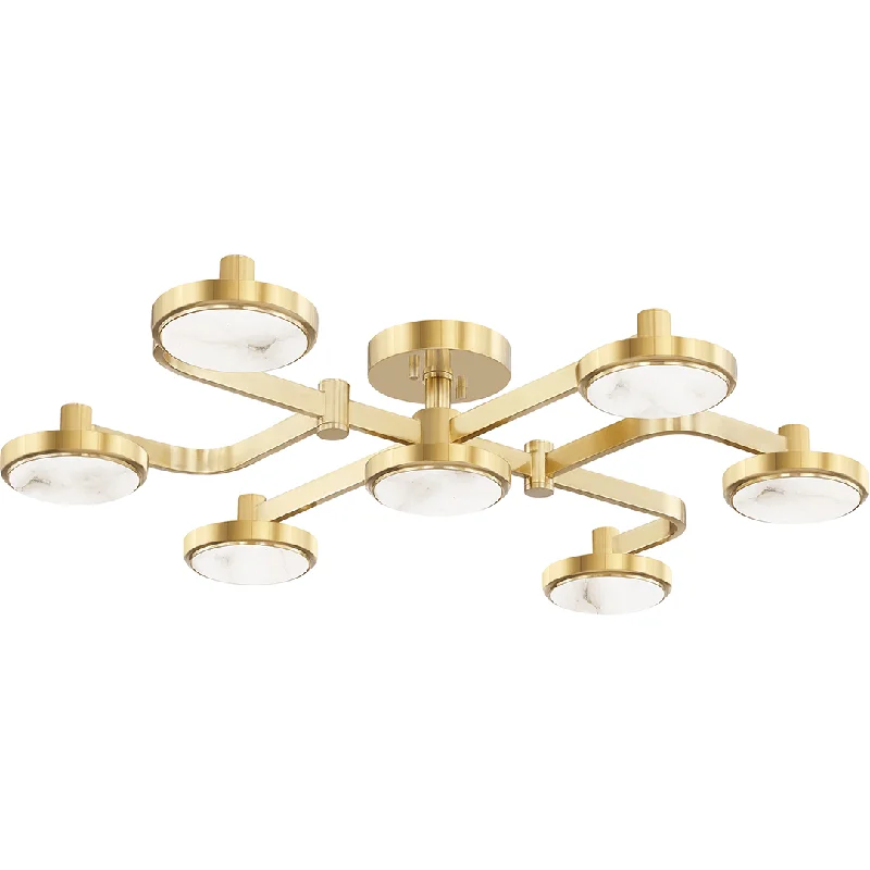 Chandeliers with Metal Frames in Black FinishMeander 6 Light Chandelier