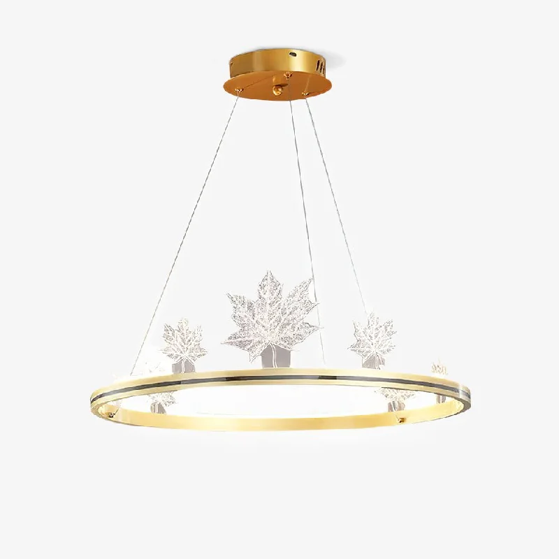 Chandeliers with Metal Frames in Silver FinishIon Leaf Chandelier
