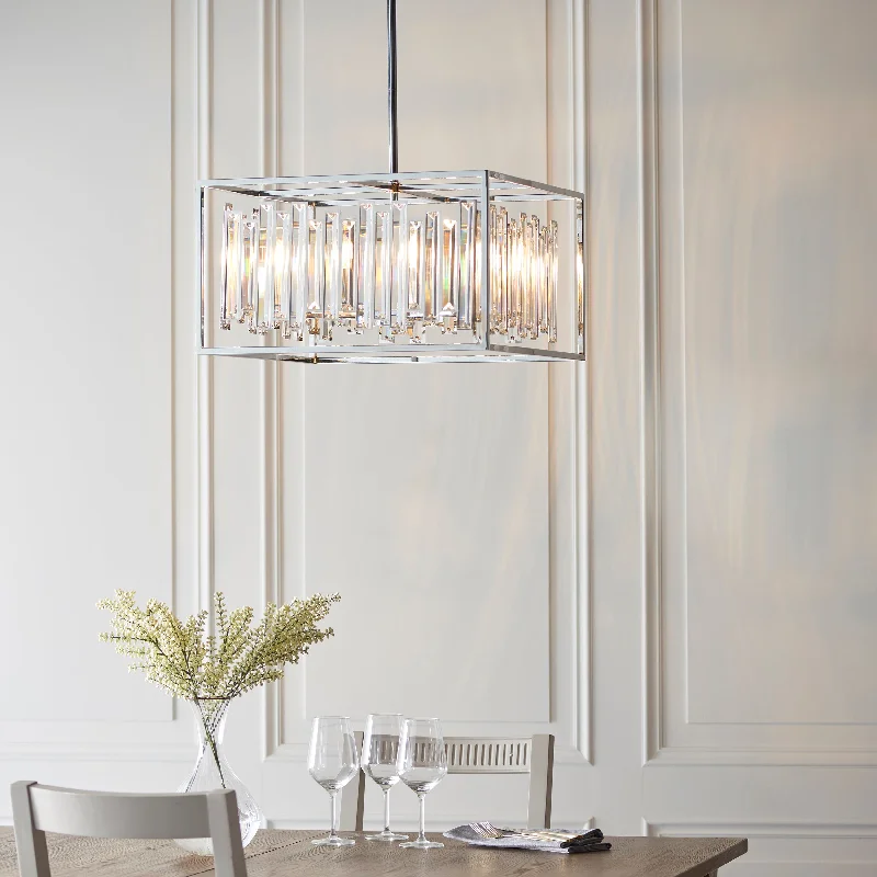 Mini Chandeliers for Adding Charm to Small SpacesArcadia 6Lt Indoor Pendant Light In Clear Crystal & Chrome Plate Finish Mini Chandeliers for Adding Charm to Small SpacesArcadia 6Lt Indoor Pendant Light In Clear Crystal & Chrome Plate Finish