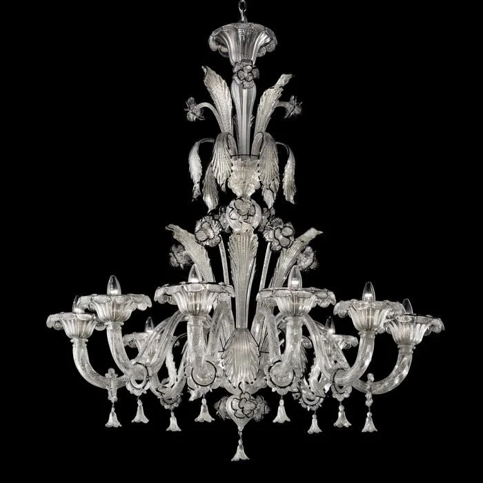 Chandeliers with Metal Frames in Gold FinishLarge Silver Murano Glass Chandelier With Blue Trim Chandeliers with Metal Frames in Gold FinishLarge Silver Murano Glass Chandelier With Blue Trim
