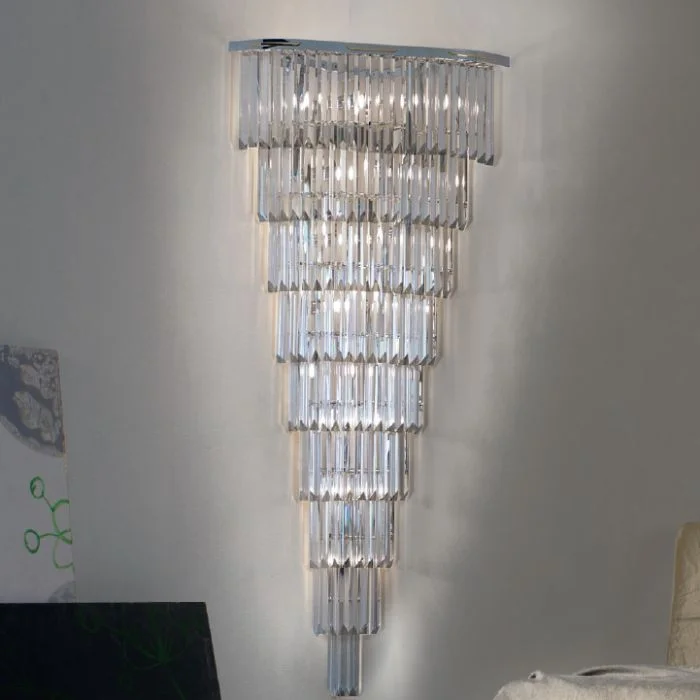 Chandeliers with Dimmable Lights for Ambiance ControlLead Crystal Prism Wall Light With Murano Glass Options Chandeliers with Dimmable Lights for Ambiance ControlLead Crystal Prism Wall Light With Murano Glass Options
