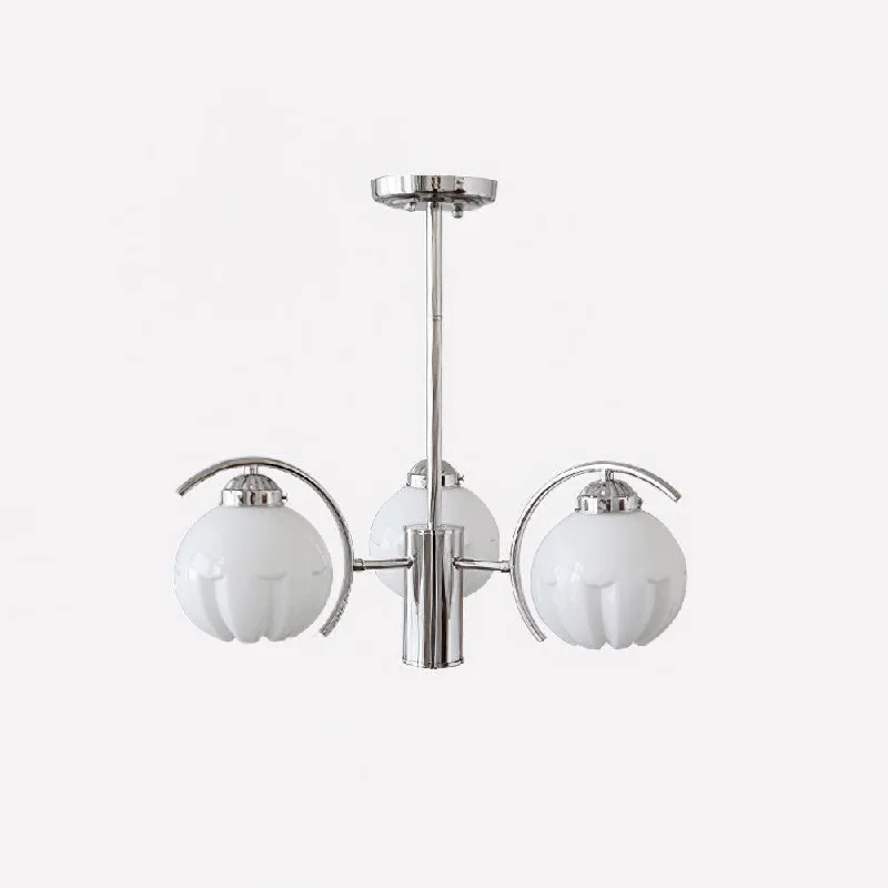 Chrome+White Glass