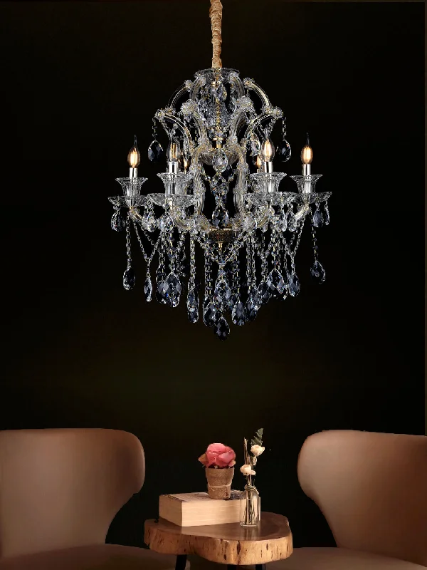 Chandeliers with Metal Frames in Bronze FinishMaria 6-Lamp Chandelier