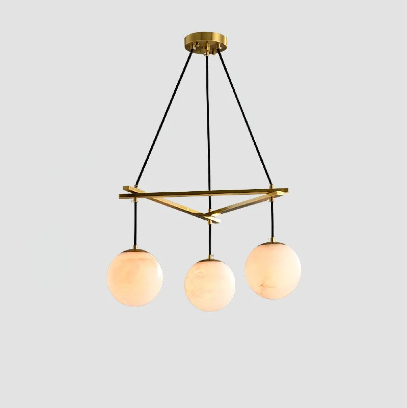 Brass & White Alabaster