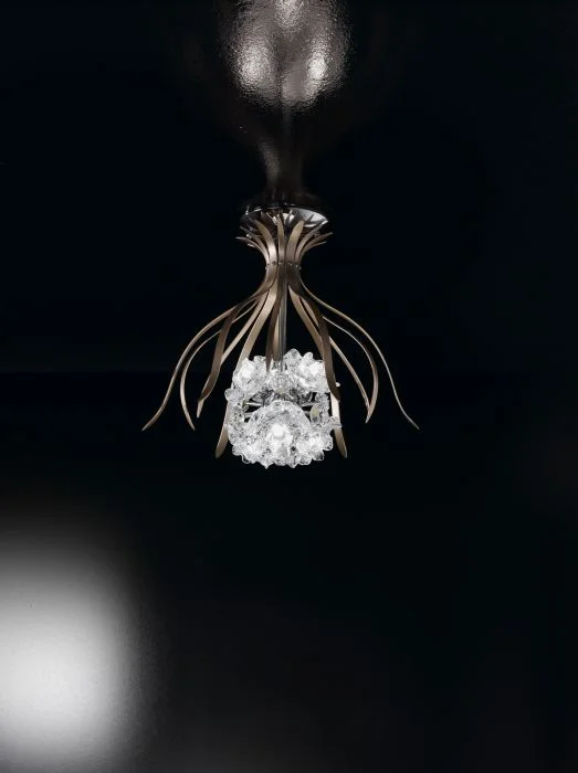 Chandeliers with Metal Frames in Gold FinishModern Ceiling Light With Murano Glass Roses Chandeliers with Metal Frames in Gold FinishModern Ceiling Light With Murano Glass Roses