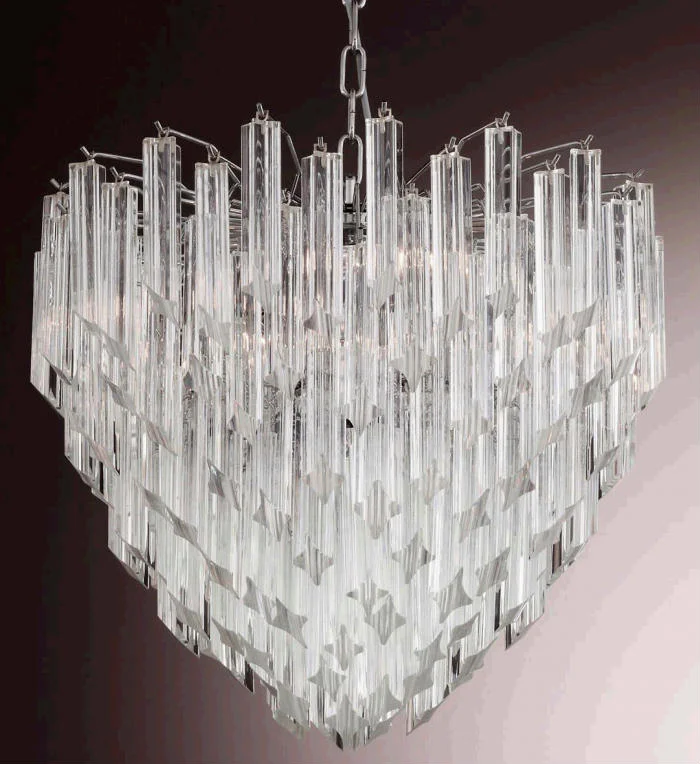 Ceiling - Mounted Chandeliers for Standard CeilingsModern Mid-Century Glass Prism Cone Pendant Ceiling - Mounted Chandeliers for Standard CeilingsModern Mid-Century Glass Prism Cone Pendant