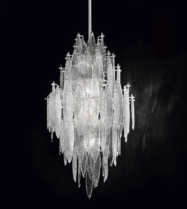 Industrial Iron Chandeliers for Loft - Inspired SpacesModern Murano Glass & Led Ceiling Pendant With Custom Glass Colors