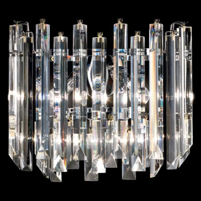 Chandeliers with Metal Frames in Bronze FinishModern Wall Light With Clear Glass Or Crystal Prisms Chandeliers with Metal Frames in Bronze FinishModern Wall Light With Clear Glass Or Crystal Prisms