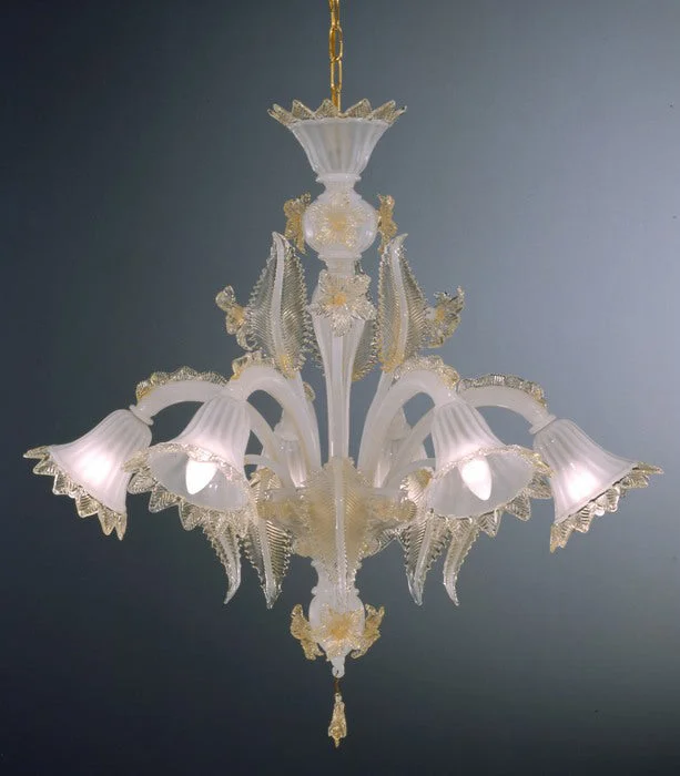 Mini Chandeliers for Adding Charm to Small SpacesMurano 6-Light Gold Chandelier