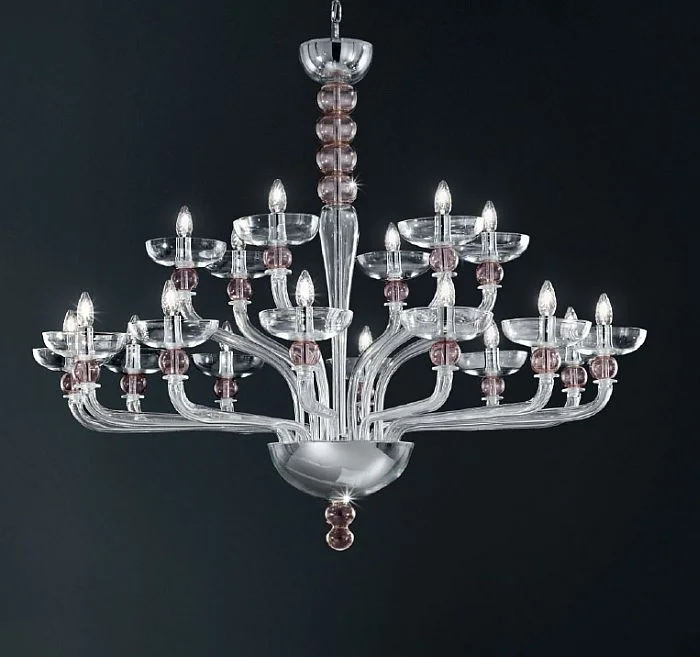 Minimalist Chandeliers for Sleek and Simple InteriorsClear Modern Murano Glass Chandelier With Clear Amethyst Spheres Minimalist Chandeliers for Sleek and Simple InteriorsClear Modern Murano Glass Chandelier With Clear Amethyst Spheres