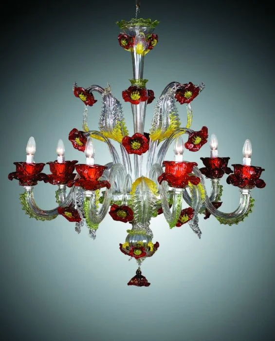 Minimalist Chandeliers for Sleek and Simple InteriorsMurano Glass Chandelier With Red And Yellow Flowers Minimalist Chandeliers for Sleek and Simple InteriorsMurano Glass Chandelier With Red And Yellow Flowers