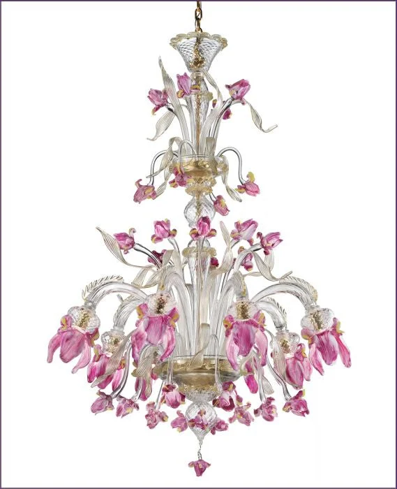 Chandeliers for Dining Rooms to Set the Mood for MealsMurano Pink Flower Chandelier In 9 Sizes Chandeliers for Dining Rooms to Set the Mood for MealsMurano Pink Flower Chandelier In 9 Sizes
