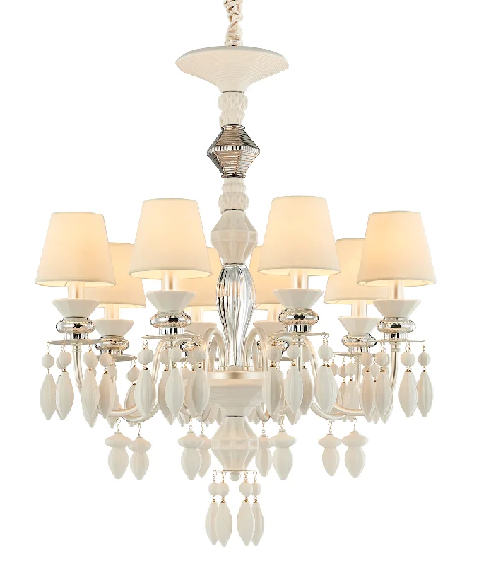 Chandeliers with Frosted Glass for a Softer Light DiffusionMyles White Chandelier Chandeliers with Frosted Glass for a Softer Light DiffusionMyles White Chandelier