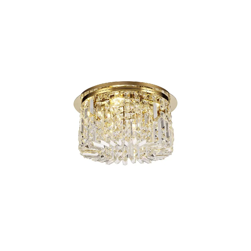 Chandeliers for Low Ceilings to Avoid OvercrowdingNelson Lighting NL78139 Zian 45cm Round Flush Chandelier 5 Light Gold/Crystal Chandeliers for Low Ceilings to Avoid OvercrowdingNelson Lighting NL78139 Zian 45cm Round Flush Chandelier 5 Light Gold/Crystal