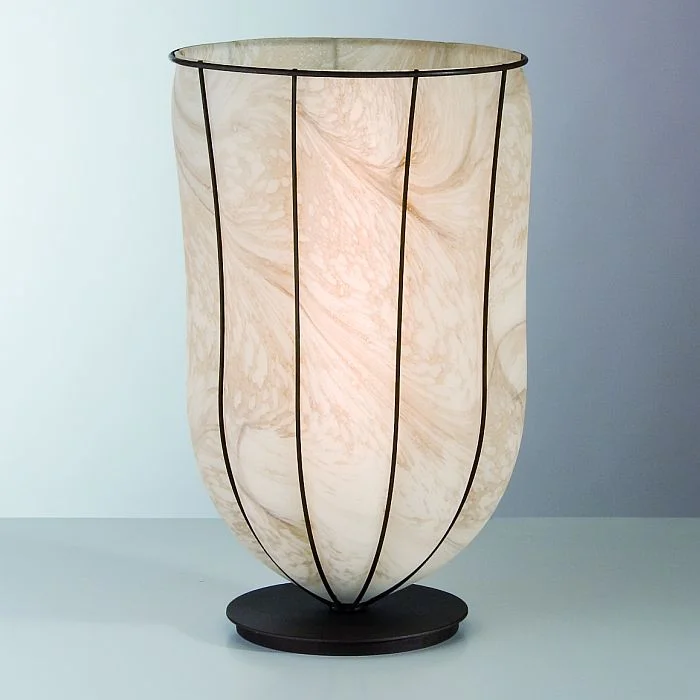 Industrial Iron Chandeliers for Loft - Inspired SpacesPale Brown Marbled Alabaster Venetian Table Light Industrial Iron Chandeliers for Loft - Inspired SpacesPale Brown Marbled Alabaster Venetian Table Light