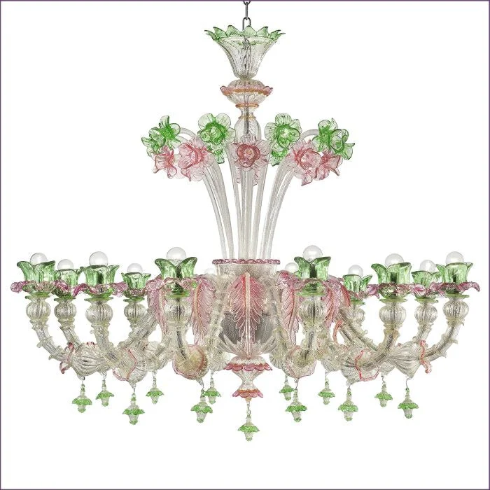 Chandeliers for High Ceilings to Fill Vertical SpacePink And Green Murano Glass Rezzonico Chandelier Chandeliers for High Ceilings to Fill Vertical SpacePink And Green Murano Glass Rezzonico Chandelier