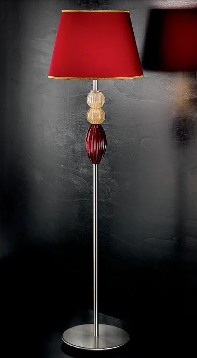Chandeliers with Clear Crystal for a Sparkling EffectRed And Amber Murano Glass Floor Lamp Chandeliers with Clear Crystal for a Sparkling EffectRed And Amber Murano Glass Floor Lamp