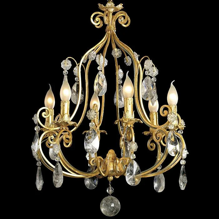 Victorian - Inspired Chandeliers with Ornate DetailsRock Crystal Chandelier